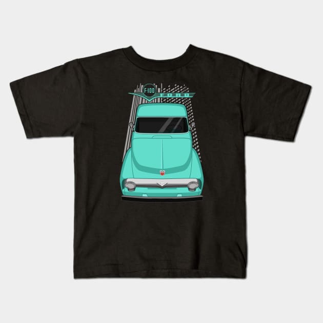 Ford F100 2nd gen - Sea Sprite Green Kids T-Shirt by V8social